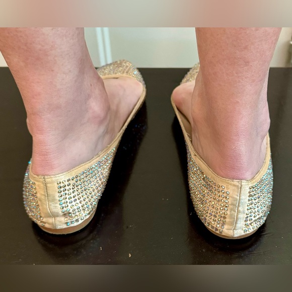 STEVE MADDEN RHINESTONE vintage satin slippers.  Size 8 - Picture 5 of 9